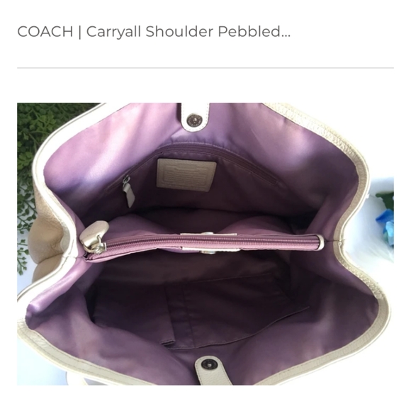 COACH | CARRYALL SHOULDER PEBBLED LEATHER TOTE - Picture 8 of 8